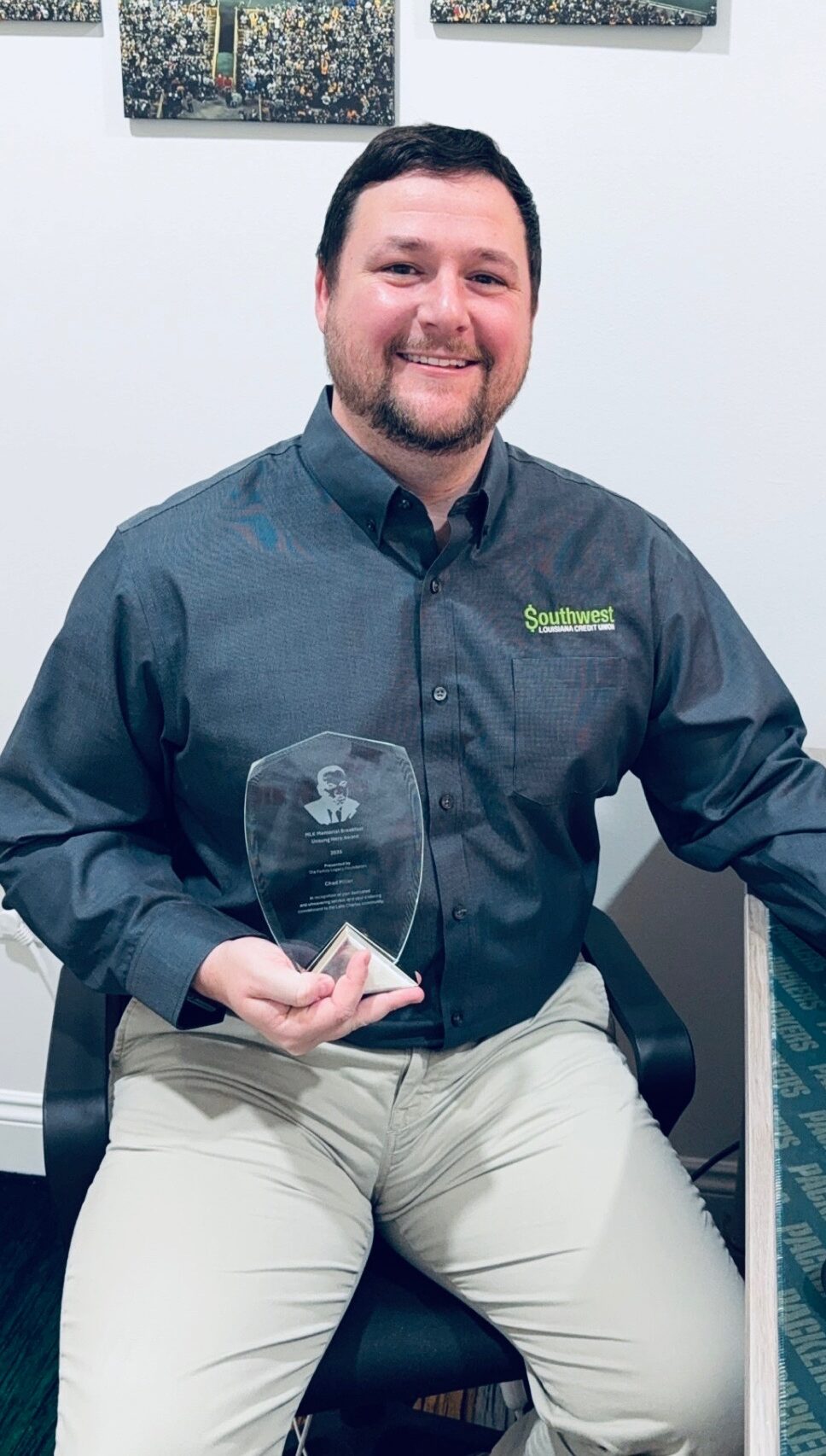 Southwest Louisiana Credit Union President and CEO Chad Miller Honored with Unsung Hero Award