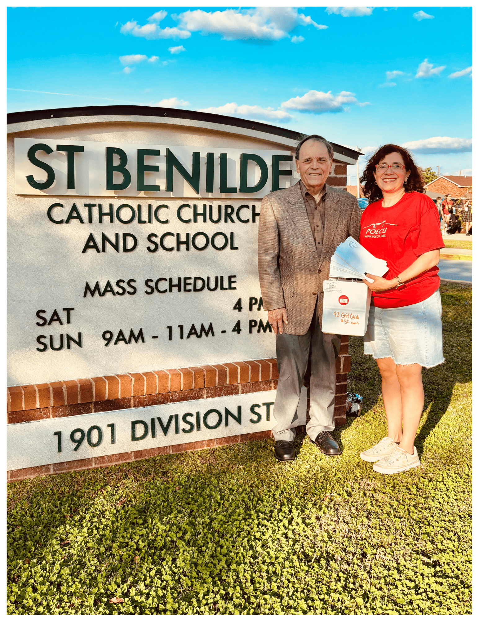 POECU Thanksgiving Gift Cards Benefit 43 Local Families