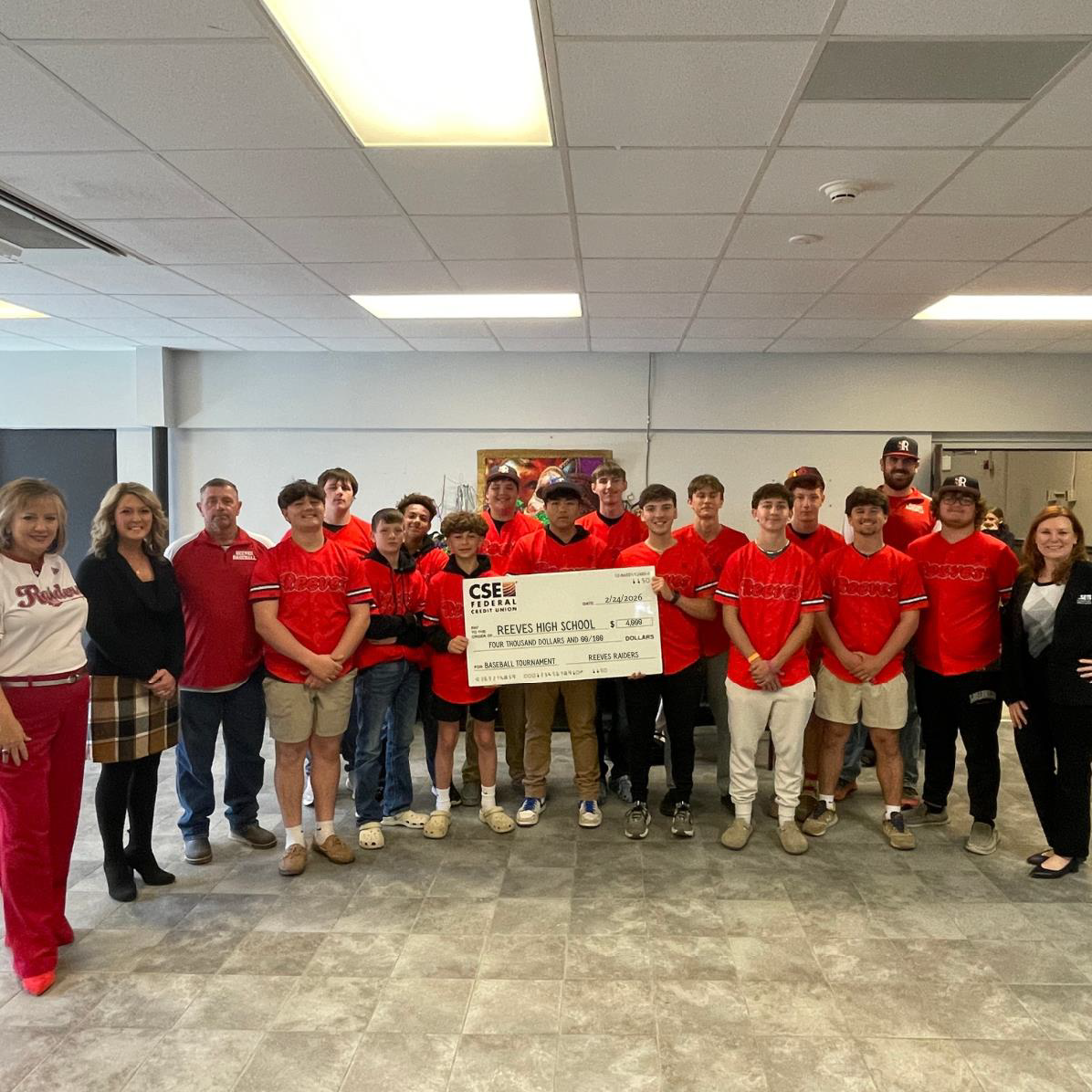 CSE Federal Credit Union Proud to Sponsor Annual Reeves High School Baseball Tournament